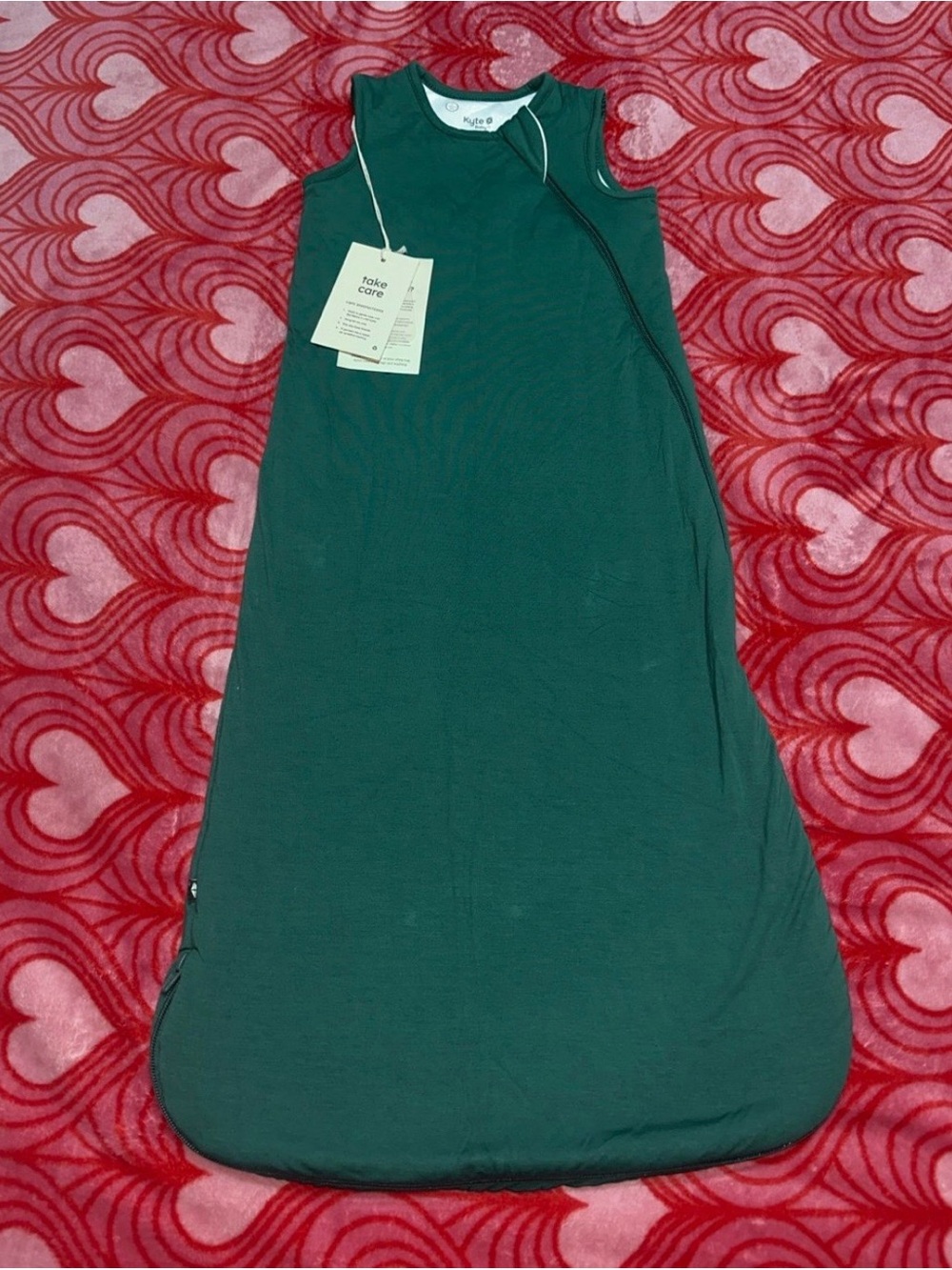 Kyte BABY Forest Green Sleeveless Wearable Blanket - Zipper Sleep Sack Sz M
